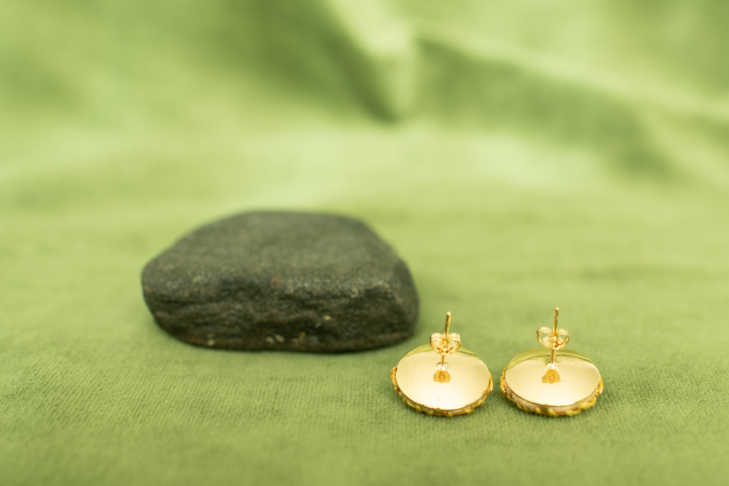 Hand Embroidered Stud Earrings - Ice Cream