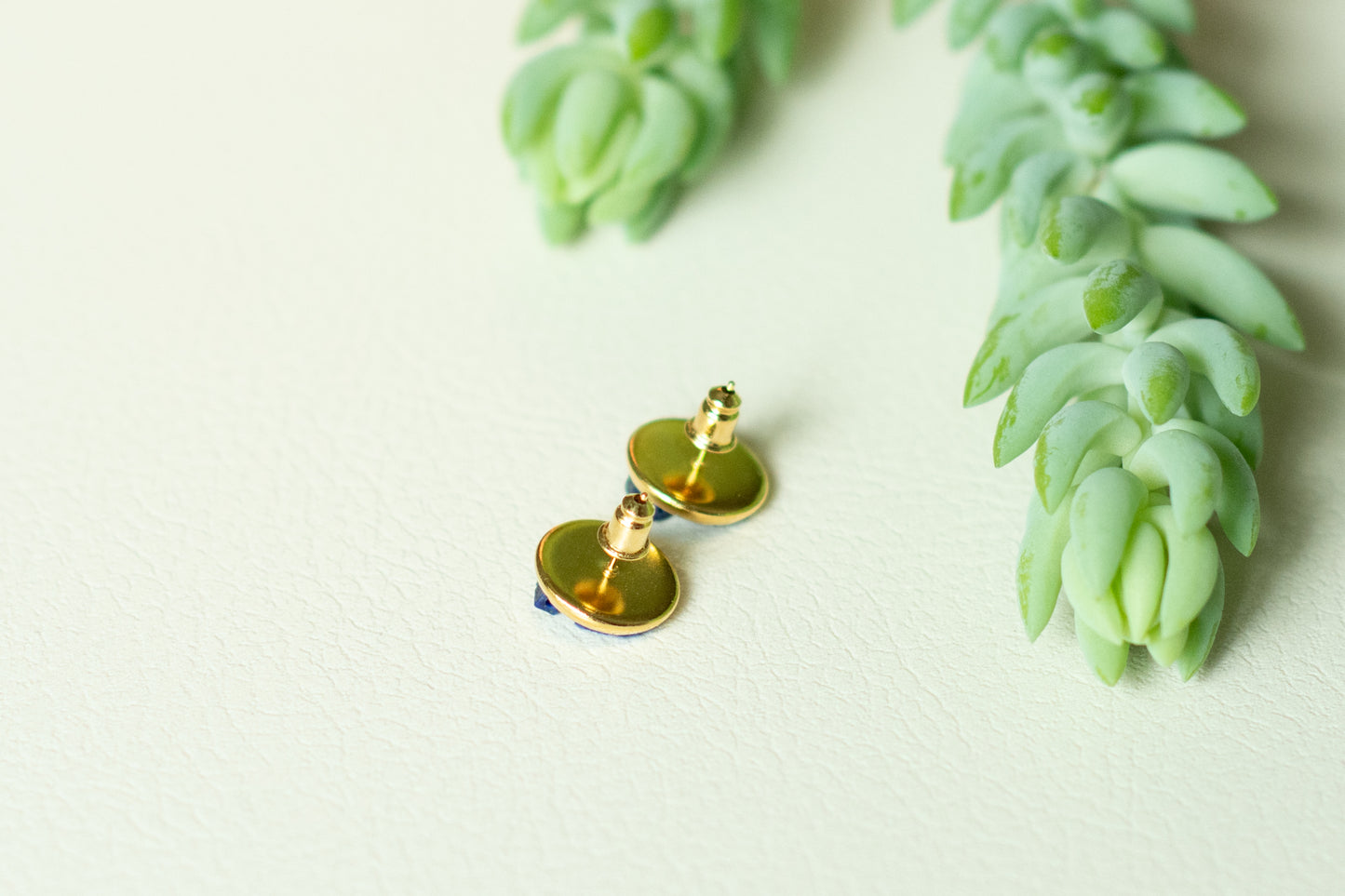Hand Embroidered Mini Stud Earrings - Drift